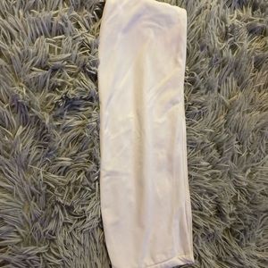 White bando swim top